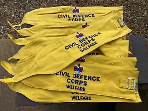 Big Job Lot 50 1950s Civil Defence Corps Warden Welfare Armbands Resale Dealer - Picture 1 of 5