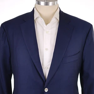 NEW $3,695 Isaia 'Gregorio' Navy Blue AquaSpider 160s 2 Button Men's Blazer 46R - Picture 1 of 14