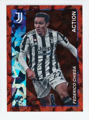 2021-22 Federico Chiesa Topps Merlin Heritage 97 Red Refractor Juventus FC 6/10 - Image 1 of 3