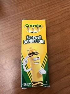 Crayola Farewell Dandelion 4 Pack of Crayons New Discontinued 2017 - Picture 1 of 3