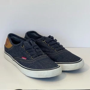 Levi's marineblaue Canvas-Sneaker mit weißer Sohle Größe 9 US - Bild 1 von 9