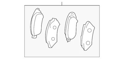 Genuine Lexus 2013-2019 Lexus LX570 - Disc Brake Pad Set Rear 04466-60160 - Image 1 of 2