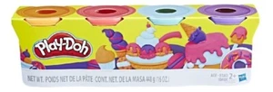 NEW HASBRO PLAY-DOH 4 PACK - ORANGE, PINK, BLUE & PURPLE E4869 - Picture 1 of 2