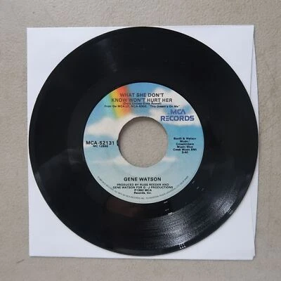 GENE WATSON WHAT SHE DON'T KNOW WON'T HURT HER/FIGHTIN' FIRE...VINYL 45 VG 21-15 - Image 1 of 2