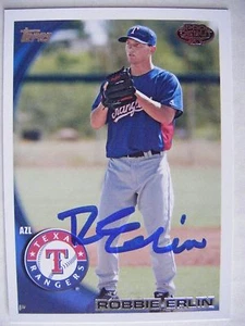 ROBBIE ERLIN signed PADRES RANGERS 2010 Topps Pro Debut baseball card AUTO #203 - Picture 1 of 1
