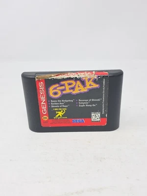 Genesis 6 Pak Sega Genesis Authentic Cartridge Only - Image 1 of 4
