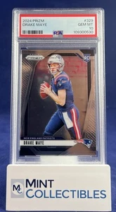 Drake Maye 2024 Panini Prizm #329 Rookie Card PSA 10 GEM MINT (RC) NE Patriots - Foto 1 di 2
