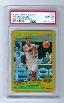 2005 Topps Chrome Gold Refractor #171 Wayne Simien Heat RC 69/99 PSA 10 POP 4 - Image 1 of 2