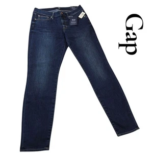 GAP Curvy True Skinny Damenjeans dunkle Waschung Stretch mittlerer Bund Größe 12 lang - Bild 1 von 8