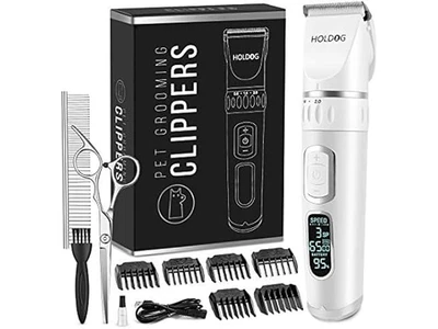 HOLDOG Dog Clippers Professional Heavy Duty Grooming Clipper 3-Speed Low Noise High Pow