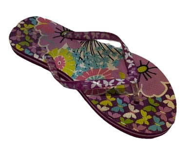 Vera Bradley Flip Flops Butterflies 7/8 Adorable for Summer. LSHE 204 - Image 1 of 4