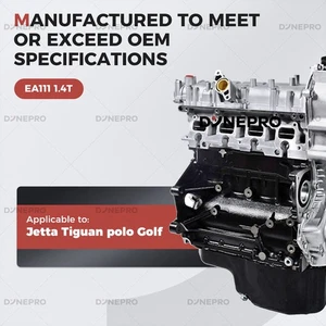 EA111 1.4L 4-Cylinder Engine Motor For 2000-2024 Volkswagen Jetta Bora Golf 1.6L - Picture 1 of 9