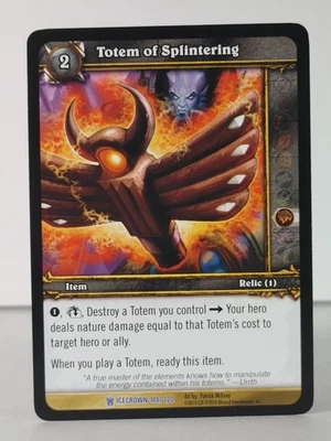 Totem of Splintering - Icecrown - 188/220 - Wow TCG - Rare - A - Image 1 of 4