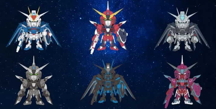 Boneco Bandai Namco QMSV Mini Seed Freedom caixa cega confirmado presente QUENTE! - Imagem 1 de 1