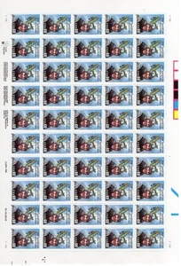 1995 60 cent Rickenbacker full Sheet of 50 Scott #2998, Mint NH - Picture 1 of 1