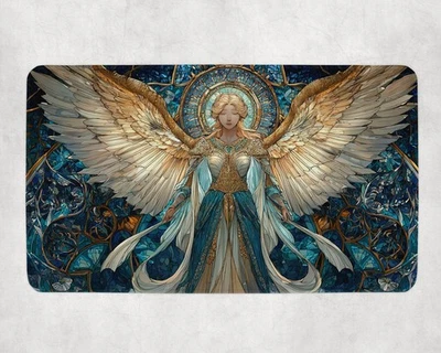 Alfombra de juego MTG | Alfombra de juego temática de ángel de vitral | Alfombra de juego no oficial Magic The Gathering Foto 1 de 4