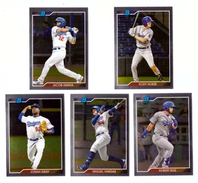 2020 Bowman Heritage Chrome Prospects - LOS ANGELES DODGERS Team Set  - Image 1 of 2