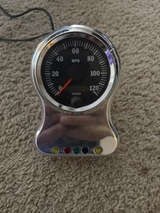 vdo saxon harley speedometer 3 3/8" speedo thunderheart bracket dash indicators - Picture 1 of 3