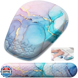 Laokiiy Mouse Pad with Wrist Rest, Comfortable Memory Foam Wrist Rest for Com - Picture 1 of 5