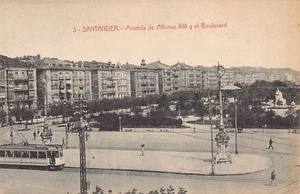 España - SANTANDER (Cant.) Avenida Alfonso XIII y Boulevard - Tram - Ed. J. Pal - Imagen 1 de 2