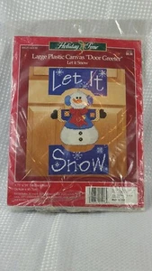 Let It Snow Door Greeter Plastic Canvas Kit Holiday Time  - Picture 1 of 4