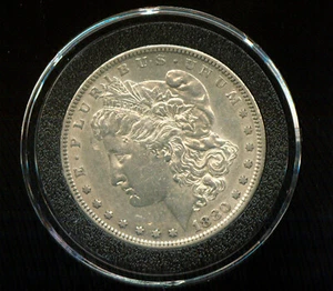 1880-S MORGAN DOLLAR AU (3G977) NICE LOOKING COIN - Picture 1 of 2