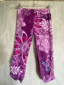 NAARTJIE KIDS Kinder Mädchen rosa lila Blumen Hose cropped geraffte Knöpfe 10 XXXXL - Bild 1 von 8