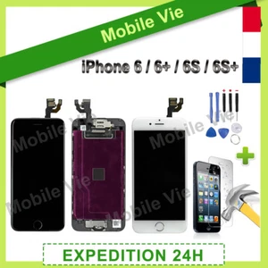 VITRE TACTILE+ECRAN LCD COMPLET IPHONE 6/6 Plus/6S/6S Plus NOIR ou BLANC +OUTILS - Zdjęcie 1 z 34