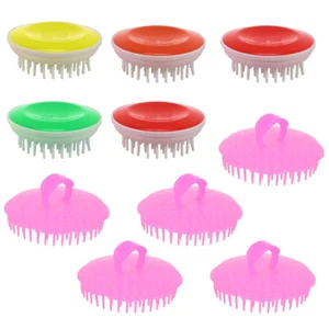 10 PIEZAS Cepillo para cuero cabelludo Depurador de cabello Masajeador Champú Depurador Depurador de cabello de silicona - Imagen 1 de 12