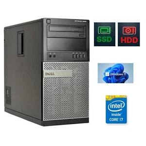 Dell OptiPlex 9020 MT Desktop Core i7 32GB Ram 240 SSD + 2TB HDD Win 11 Computer - Picture 1 of 8
