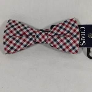 Men's Chaps Classic Pre-Tied Greer Grid Bow Tie-New with Tags-FREE SHIPPING - Picture 1 of 3