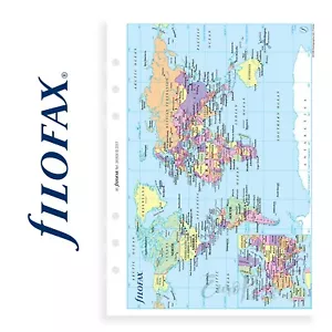 Filofax World Map Refill for A5 Organiser Diary 341904 - UK Stockist - Picture 1 of 2