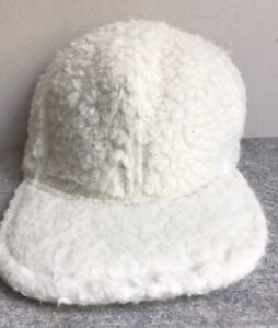 Carhartt Fleece Baseball Hat / Cap w Bill, Wool / Polyester, One Size, Off-White