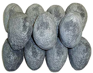 Artificial Grey Replacement Gas Fire/Bio Fuel Ceramic Pebbles - Picture 1 of 3