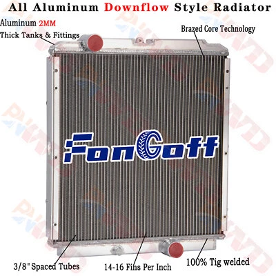 2 Row Radiator For Mitsubishi Fuso FE FE639 FG FH 3.9L 4.9L L4 5.9L L6 1997-2004 - Image 1 of 4