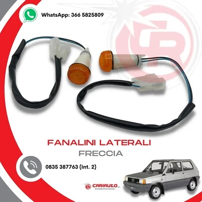 OLSA Coppia Fanalini Laterali Lucciole Fiat Panda 1986-2002 Arancio con Portalampada