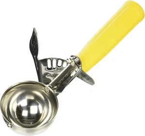Winco No.20 Ice Cream Disher with Plastic Handle, Size 20, 2 oz capacity, Yellow - Picture 1 of 2