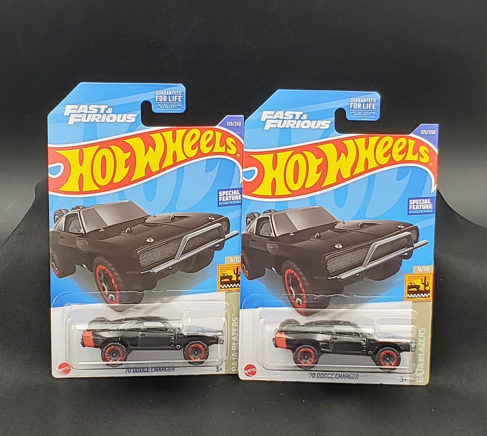 2022 Hot Wheels '70 Dodge Charger FAST & FURIOUS #129 Black 