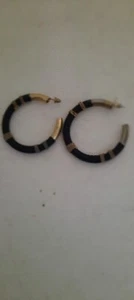 Orecchini Cerniera Vintage Tubi Moventi Anello - Foto 1 di 3