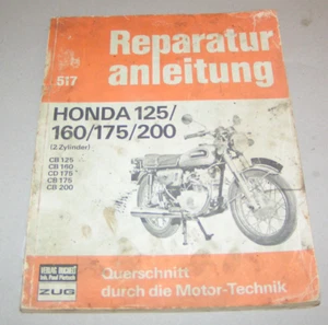 Pre-owned Motocicleta Manual de Reparación Honda CB 125 , 160 , 175 , 200-2 - Imagen 1 de 3