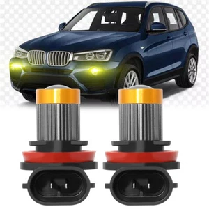 For BMW X5 2007-2017 - H11 H8 LED Fog Light Bulbs 5000K Yellow Cool Super Bright - Picture 1 of 8