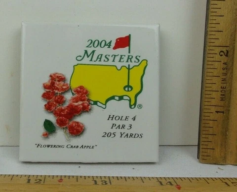 The Masters golf tournament 2004 ceramic magnet Hole 4 Flowering Crab Apple Cover
