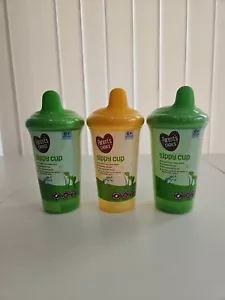 Bundle Of 3 Parent's Choice Sippy Cup 9 Oz 6+ Months Pink Color Spill Proof - Picture 1 of 2