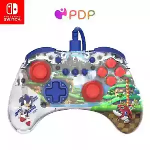 PDP REALMz Nintendo Switch Pro kabelgebundener Sonic The Hedgehog Controller Neu im Karton - Bild 1 von 13