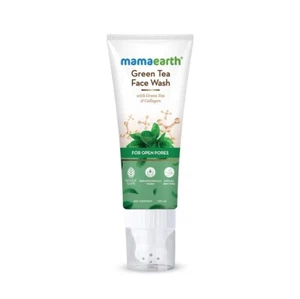 Mamaearth Green Tea Face Wash - Green Tea & Collagen For Open Pores - 100 ml - Picture 1 of 6