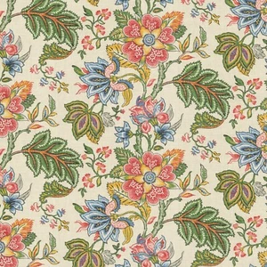 PK Lifestyles Spring multi Floral 100 % cotton Upholstery Drapery Fabric - Picture 1 of 1