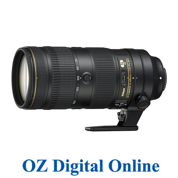 New Nikon AF-S NIKKOR 70-200mm f/2.8E FL ED VR F2.8 E 70-200 1 Yr Au Wty - image 1 of 1