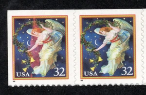 US SC# 3012 (1995) 32c - MNH: Christmas - EFO:  Beam of Red Light from God!! Wow - Picture 1 of 4