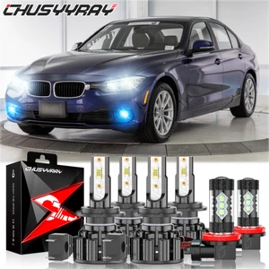 For BMW 320i 2013-2017 - 6x LED Headlights Bulbs High Low Beam + Fog Lights - Picture 1 of 12