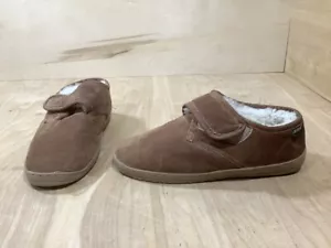 Old Friend Chestnut II Shearling Slippers With Hook & Loop Strap Men’s 10 M - Picture 1 of 10